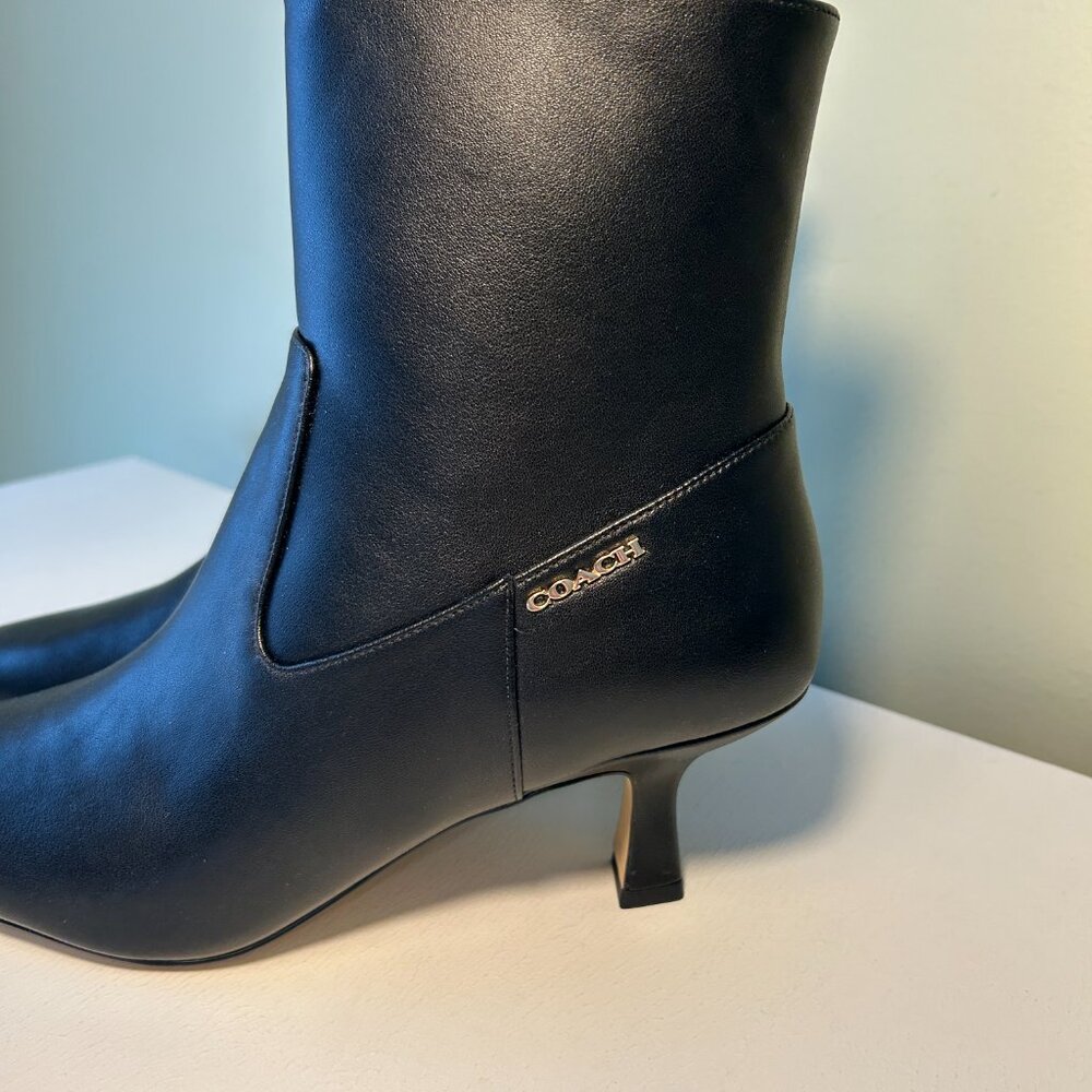 Coach Women's Leather Kitten Heel Bootie - Picture 2 of 15